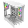 Boîtier PC Sans Alimentation - THERMALTAKE - View 290 TG ARGB Snow - Moyen Tour - Format ATX - 3x120mm A-RGB Inclus - Blanc