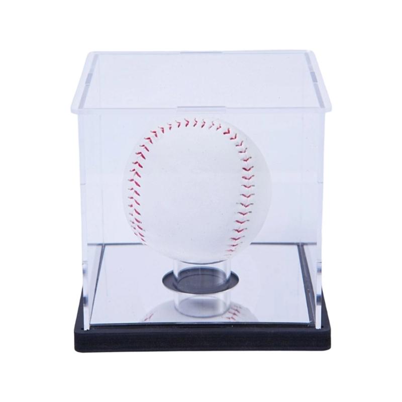 Baseball Display Case Acrylic Clear Baseball Display Case Square Cubes Memorabilia Display Box Baseball Protector
