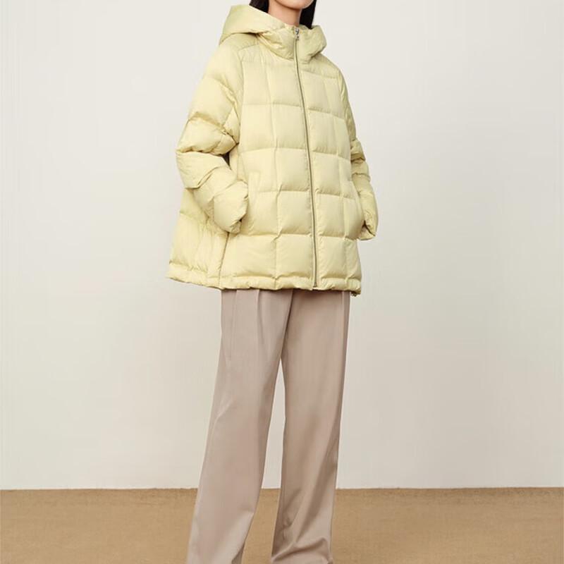 

Jiuzi Annakou Women s Hooded Goose Down Short Puffer Jacket L