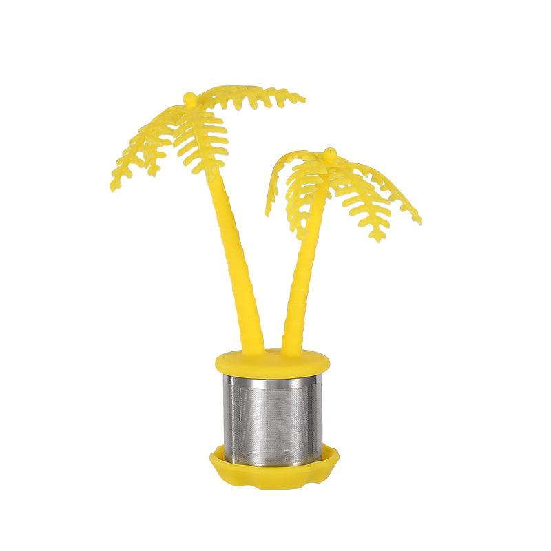 Stainless Steel Coconut Tree Tea Infuser Silicone Tea Filter Filter Tea Dregs Brewer Kitchen Accessories Reusable Strainer Tools