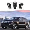 3pc Carbon Fiber Gear Shift Knob Head Cover Trim For Jeep Grand Cherokee 11-13