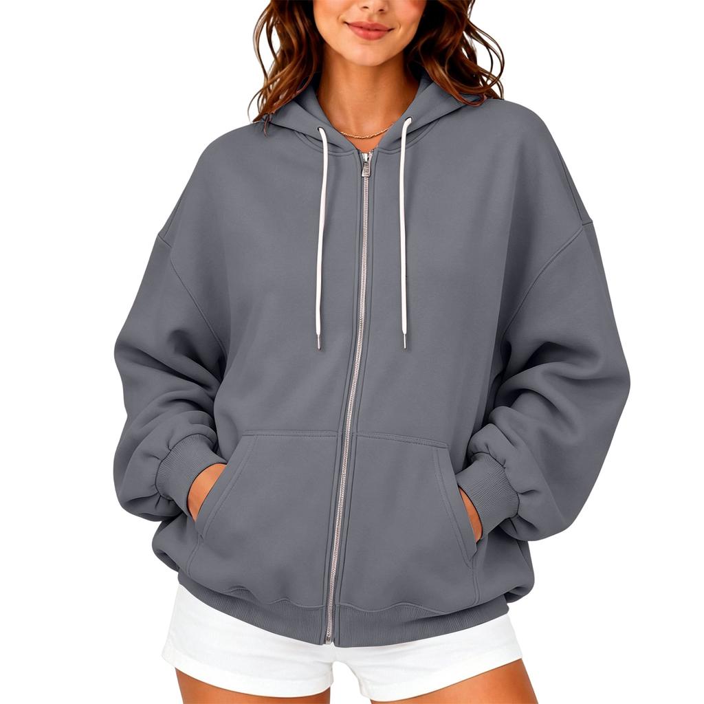 Women's Fall Casual Cozy Cardigan - Flattering Relaxed Fit Long Sleeve Knit Top for Everyday Wear