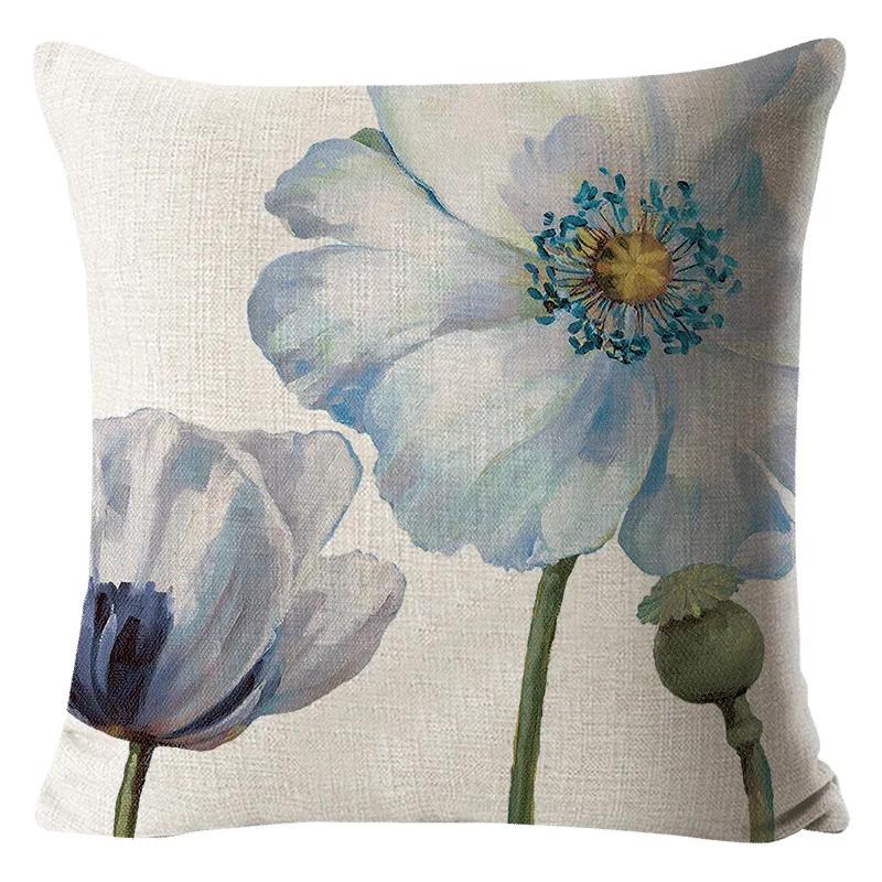 Colorful Flower Cushion Sunflower Rose Dandelion Decorative Pillows Decoration Pillowcase For Car Home