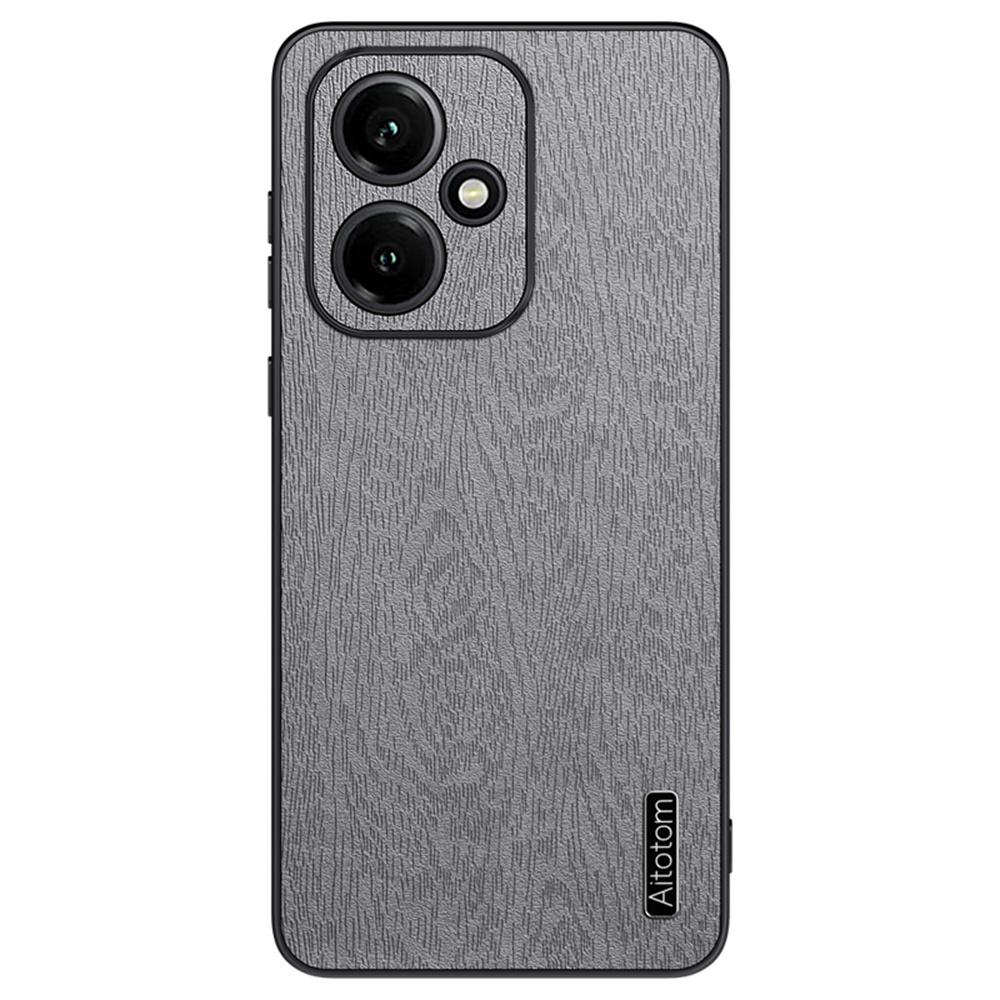 For Honor 400 5G (Global) Case Wood Texture PU Leather Coated PC TPU Phone Cover