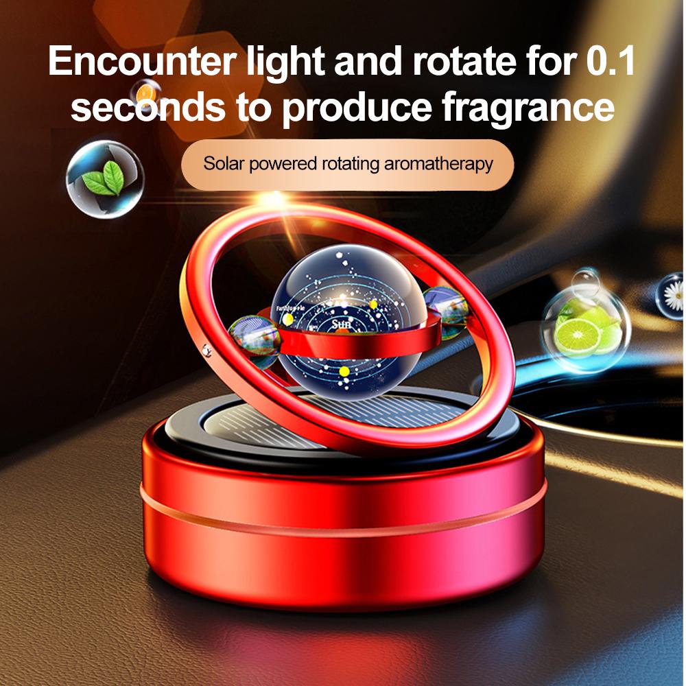 Car Air Freshener Interstellar Solar Ring Rotary Aromatherapy Ornaments Dashboard Perfume Diffuser Auto Accessories Interior Car Decor