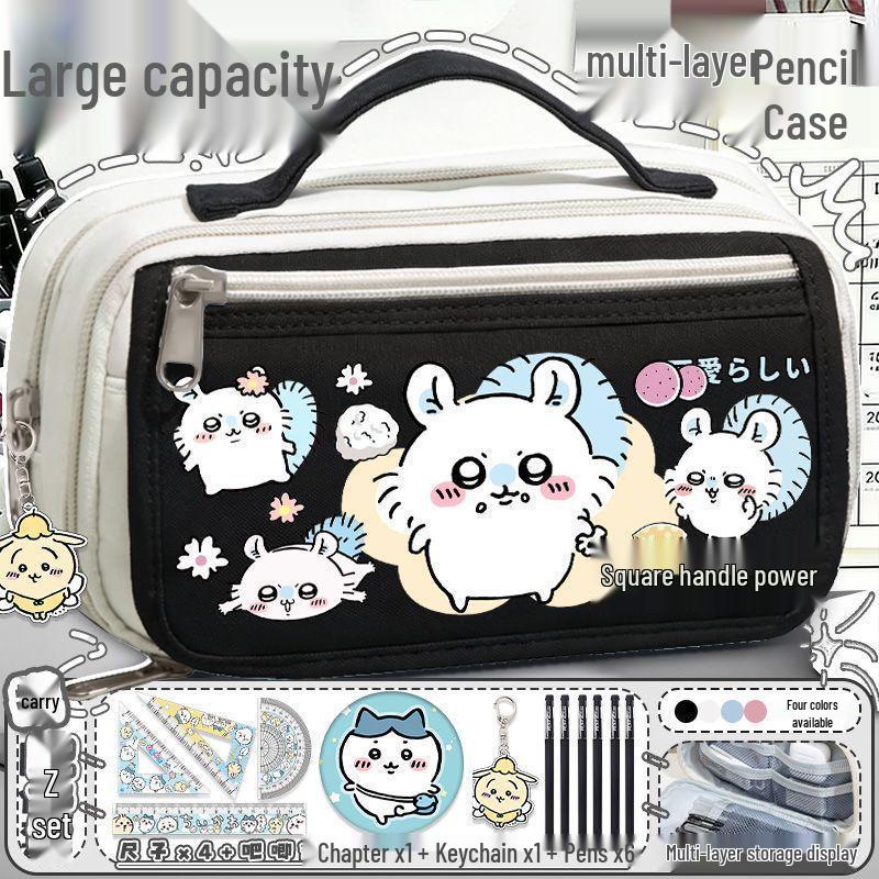 Chiikawa Pencil Case - Large Capacity Stationery Box for Girls, Primary and Junior High School Students, New Style.