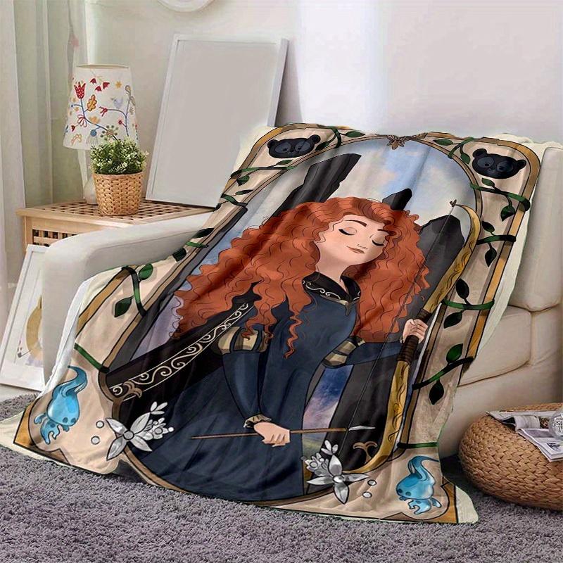 1pc, Merida Inspired Home Decor Blanket Perfect for Couch, Bed, Travel, Camping, Car, Beach, Office Nap Soft Flannel Throw with Fantasy