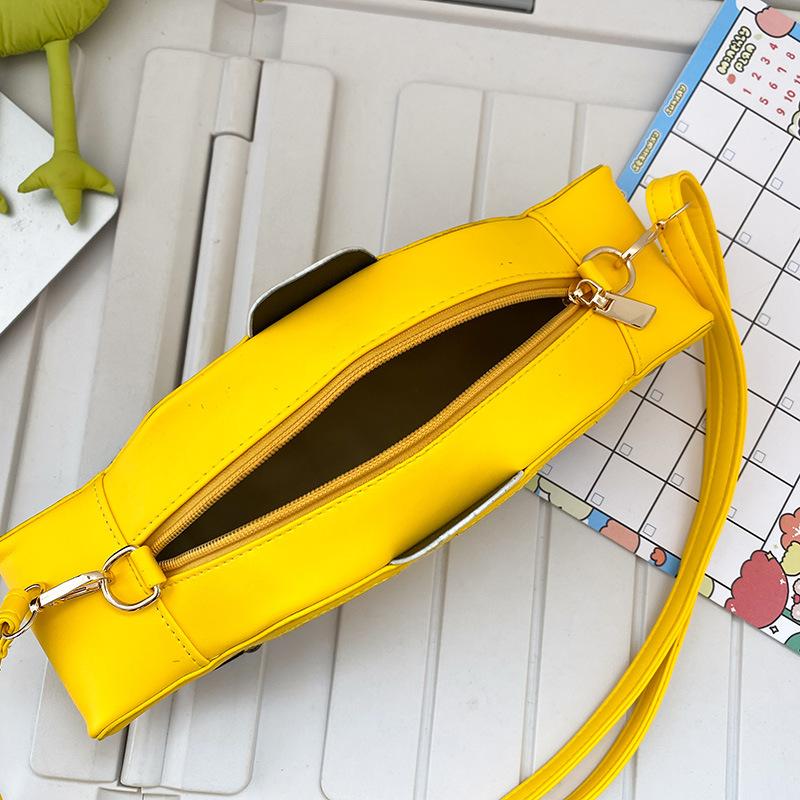 Nuevo Bolso de Hombro Amarillo de Taxis para Mujer Cartera Linda de Dibujos Animados Bolso de Mano Bolso Cruzado para Niñas Bolso de Mano Casual Femenino Cuero
