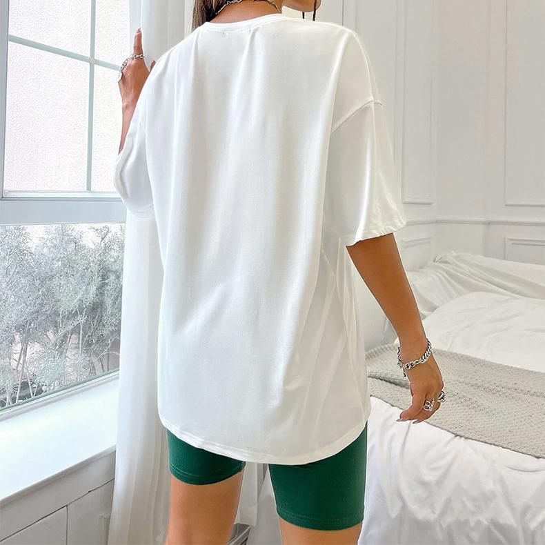Women's Wearable Homewear Pullover Leisure Suit Women's Pajamas Loose T-shirt Tight Shorts Set