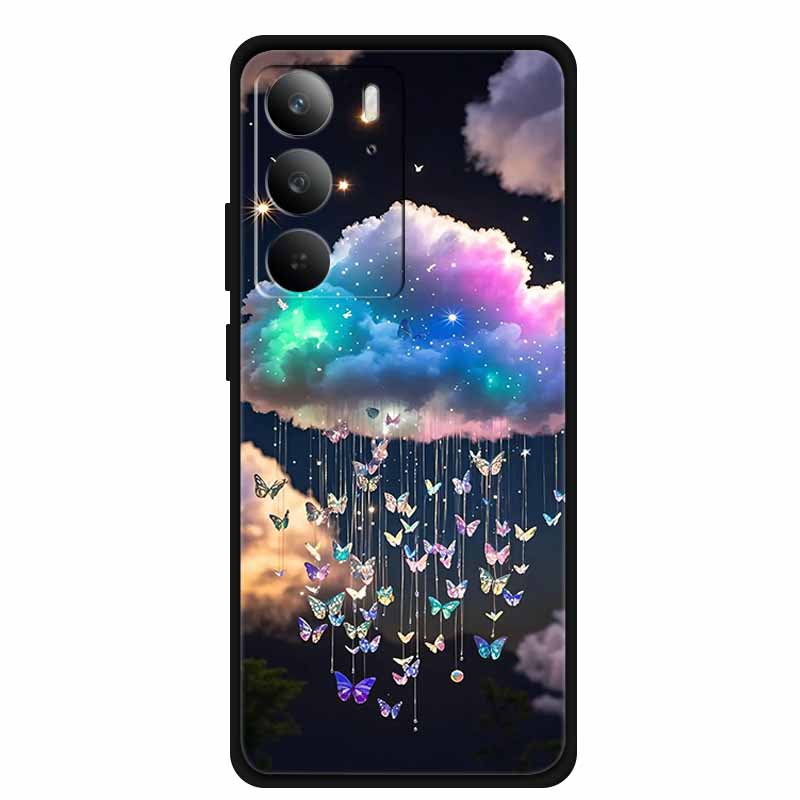 For Realme C75 4G Global C 75 Phone Case Cute Cats Back Cover TPU Soft Silicone Protector Gradient Shield Funda for Realme 14X