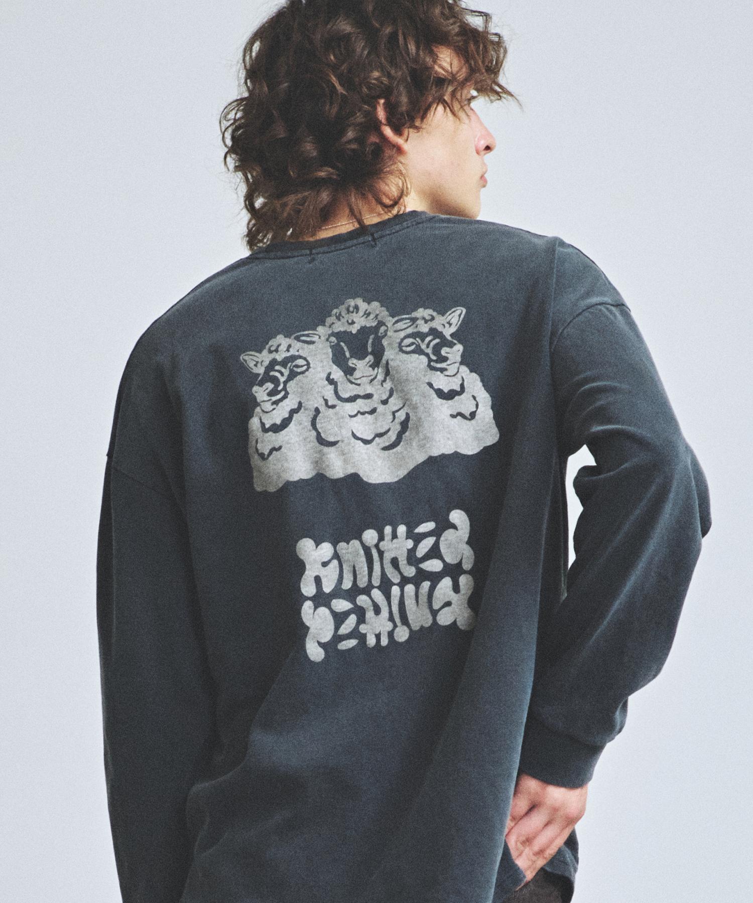 Nitied Pigment Long Sleeve T-Shirt Washing Charcoal Xl