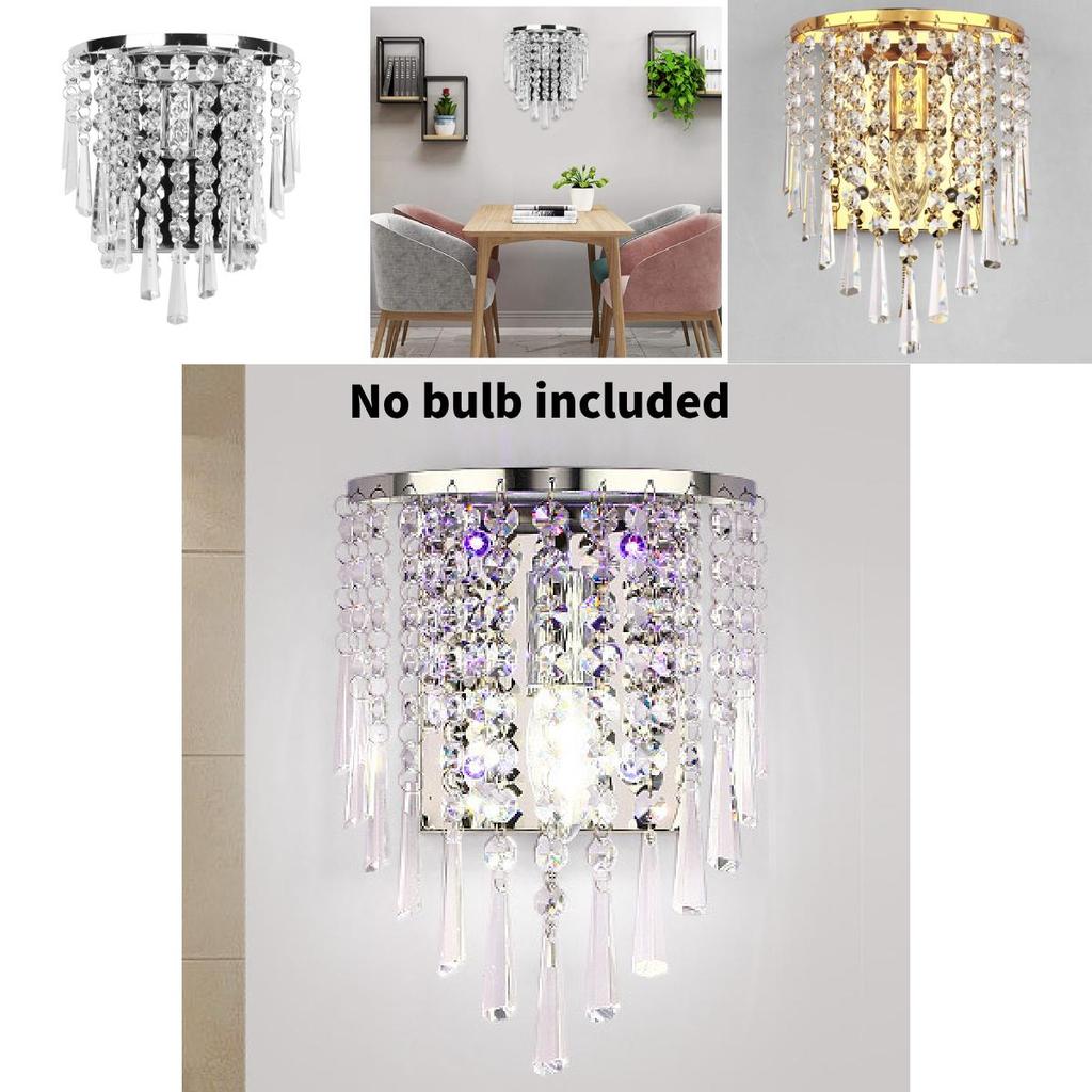 Modern Crystal Wall Lamp With Led Lighting For Home Bedroom And Bedside Use