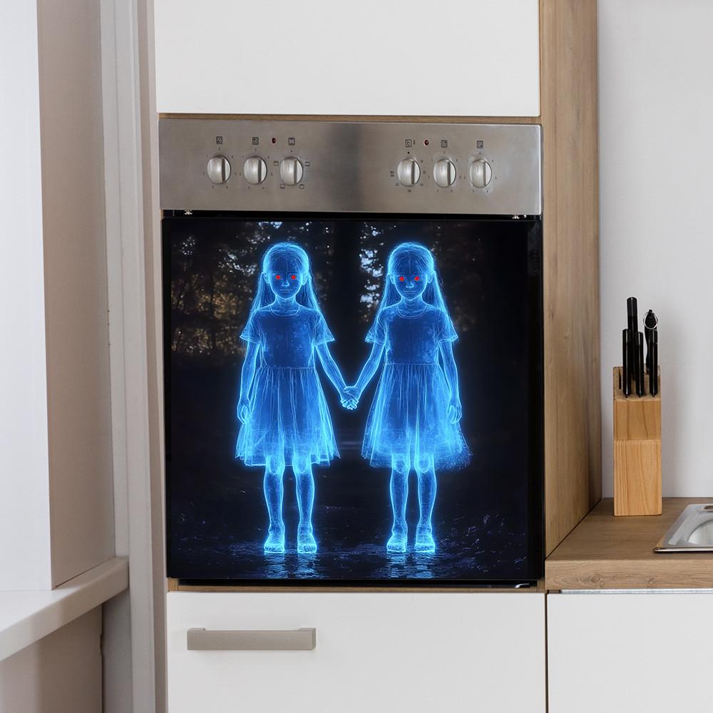 In Hand Halloween Hand Ghost Girl Glass Kitchen Home Decoration Stickers Wall