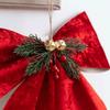 Christmas Tree Fabric Bows Decoration Durable Handcrafted Cloth Christmas Bows Ornament for Year Use