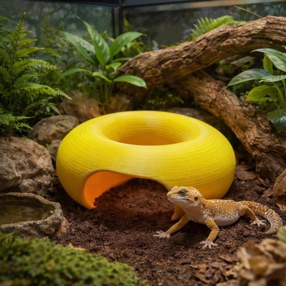 Landscaping Reptile Shelter Unique 3D Printed Cave Practical Reptile Caves  Reptile Terrarium