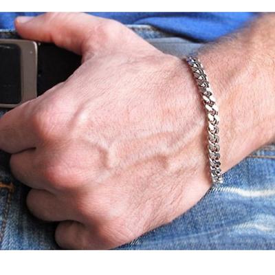 Vnox Basic 3/5/7/9/11mm Breite Panzerkette Kubanische Gliederarmbänder für Männer Frauen Schmuck Anti-Allergie Edelstahl Armband Geschenke