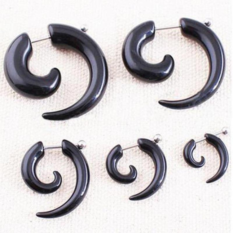 Fashion Unisex Spiral Fake Ear Plug Flesh Plugs Ear Piercing Body Jewelry Earrings