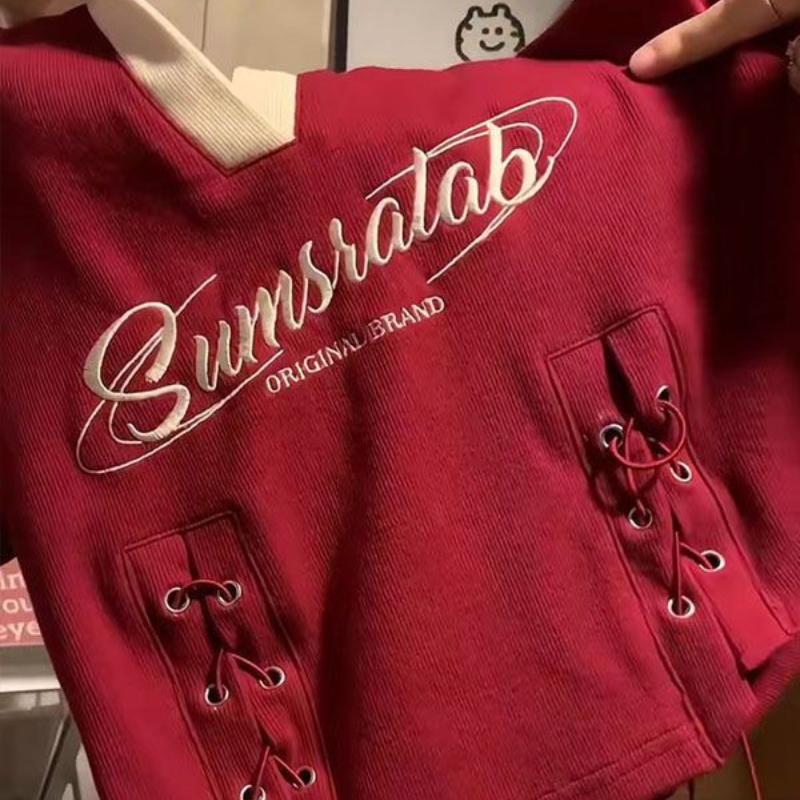 Women Short Sleeves T-shirts Girls Y2K Tops Printed String Street Wear Fashion Lady Club Party Wear Tees For Female