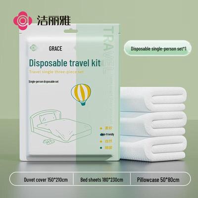 Jieliya Disposable Single Travel Bedding 3-Piece Set
