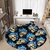 1PC Skulls Flames Office Round Area Rug, Mat Suitable For Office, Under Office Chairs Bedroom Living Room Home Decor, Room Deco