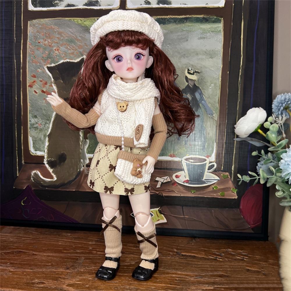 1 Set Attractive Eyes Dress Up BJD Dolls Long Hair Makeup Ball Joint Doll  Babies