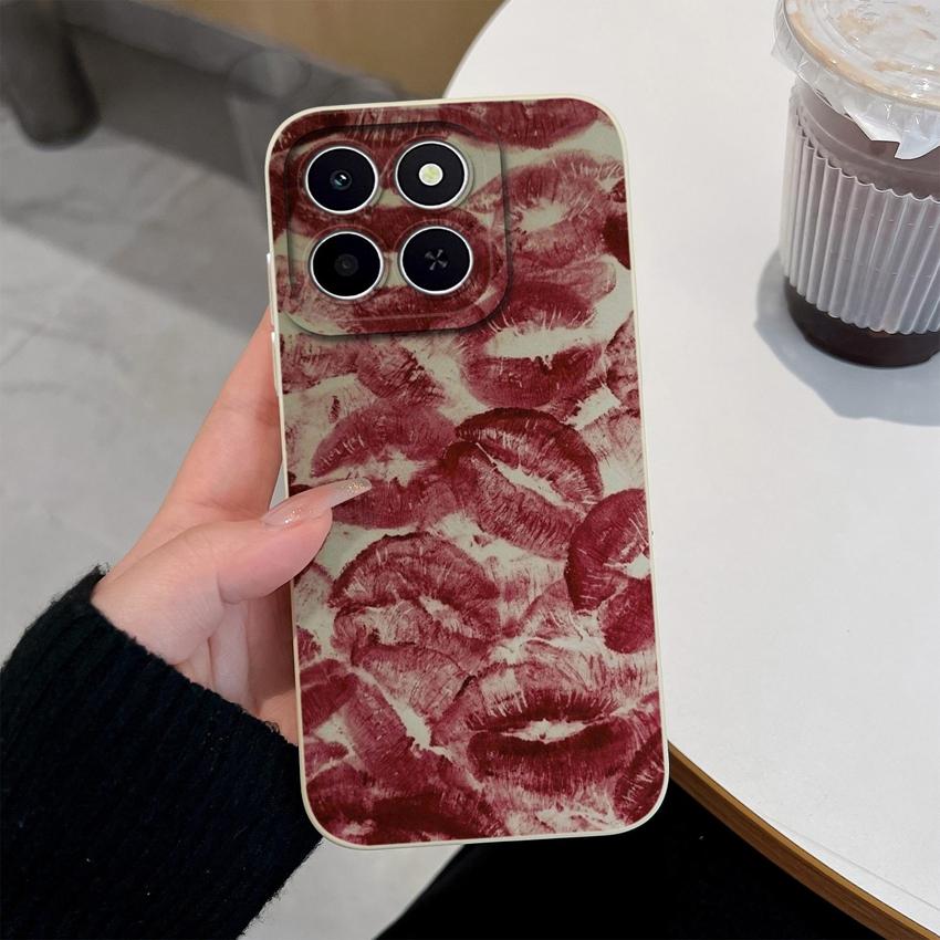 Für Huawei Honor X6C X7C 400 Pro Lite Handyhülle Hübsche rosa Wolkenmuster Flüssigsilikon Neu aufgerüstete Fallschutz-Schutzhüllen Für Huawei Hülle