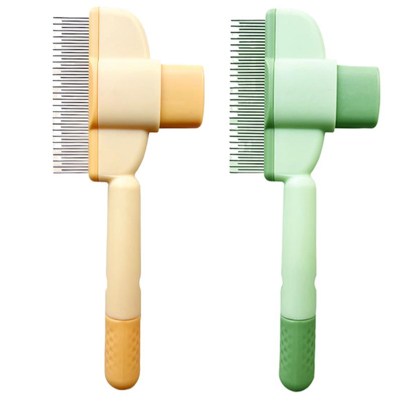 Self Cleaning Pet Hair Removal Comb Flea Comb with Release Button Knot Removes Dog Grooming Brushes for Pet Products