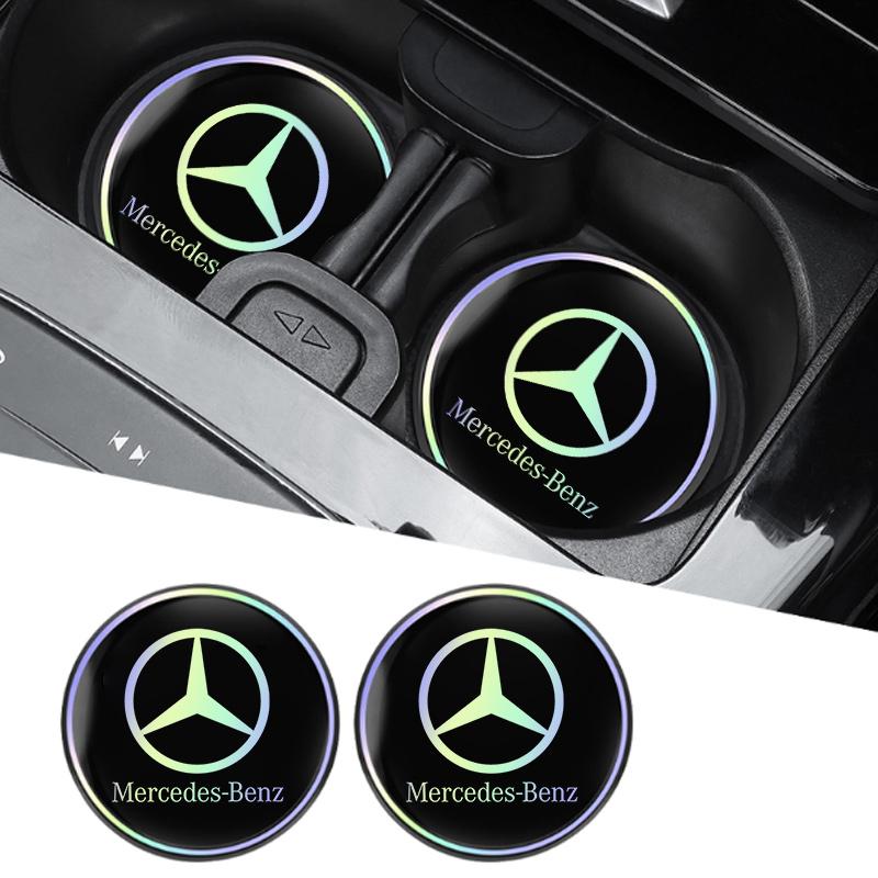 Car Water Cup Pad Car Coaster Anti-Slip Drink Holder Mat For Mercedes Benz W212 W213 W205 W177 W247 W176 CLS CLA CLK Accessories DZD3