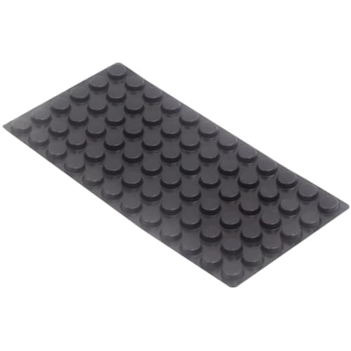 Audio Fan Rubber Feet, Anti-Slip, Thick, Strong Adhesive, Stickers for Desks and Flooring, Scratch-Resistant, Black, 12mm Diameter X 4mm Thick, 72-Pie
