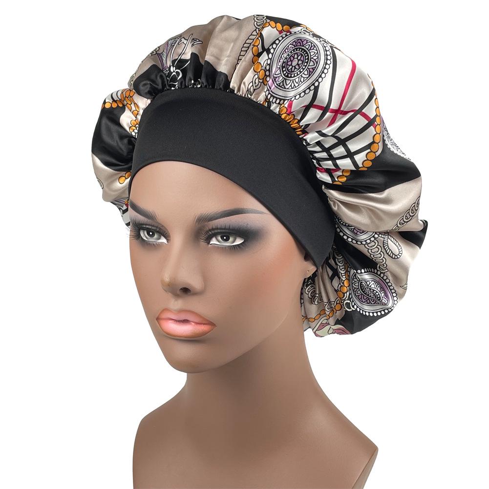 

Satin Cashew Flower Elastic Nightcap