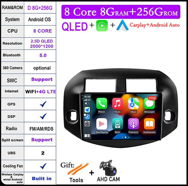 10 Inch IPS/QLED For Toyota RAV4 RAV 4 2005 - 2013 Car Radio Multimedia Video Player Auto Audio Stereo GPS Carplay