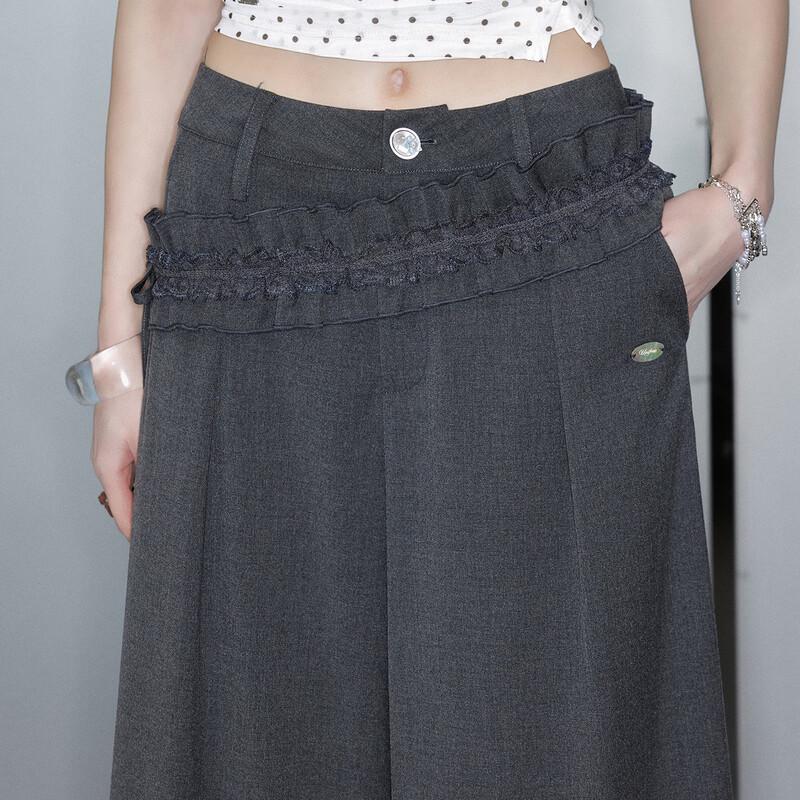 unifree Loose Wide-Leg Pants with Belt