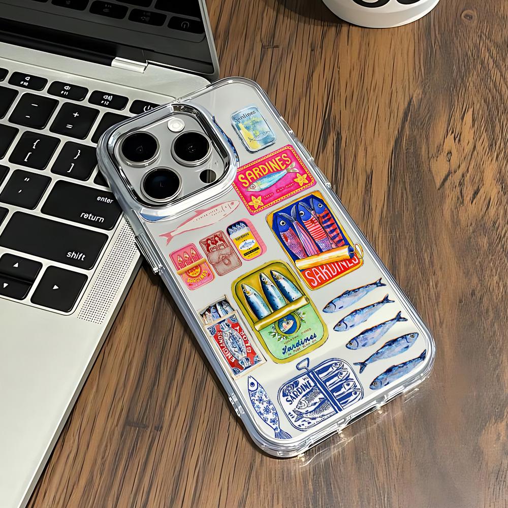 Fish Fun Sardines Laser New Phone Case For Xiaomi Redmi Note A5 A3 15 14 13 14c 13c 12 11 12s 12c 10c 10 9 Pro Plus 4G 5G Cover