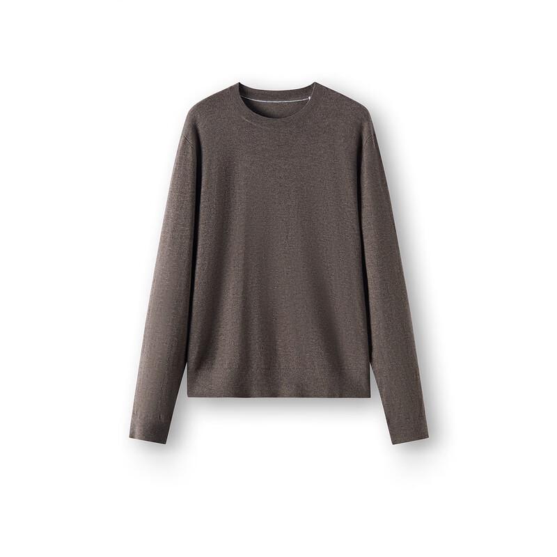 Semir Men's Winter Minimalist Wool Crew Neck Pullover Sweater
