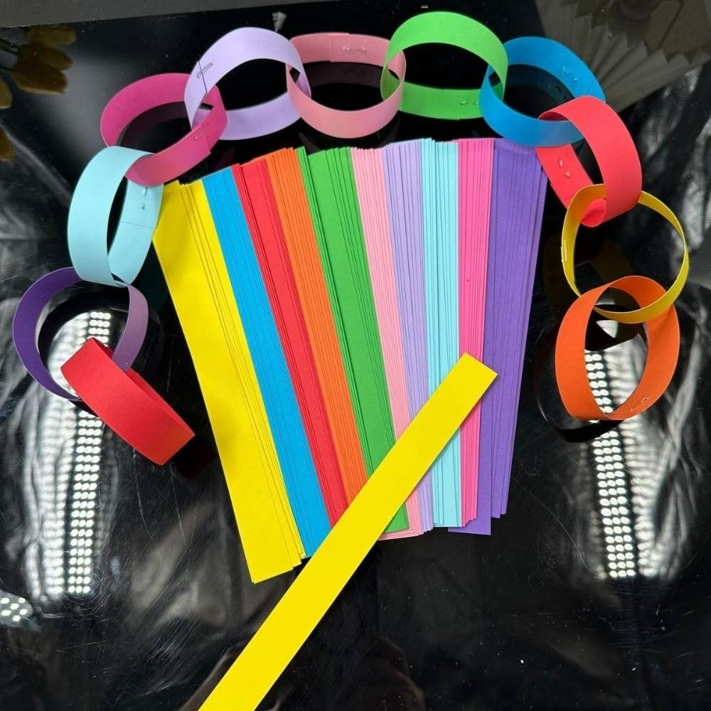 100pcs Colored Paper Strings DIY Paper Streamers Assembles Paper Chains  Party Backdrop Decoration