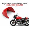 Royal Enfield "Interceptor 650" Black Touring Premium Rider Seat With Red Cowl