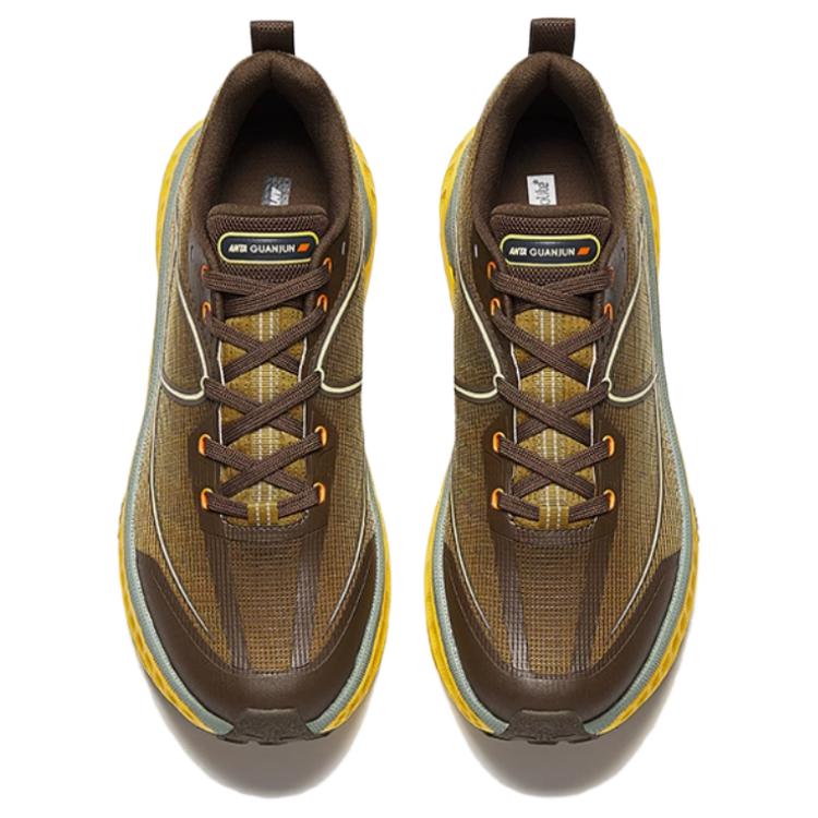 New Anta Champion Full Line 2 Cushioning And Breathable Low Top Casual Running Shoes Men's Umber Yellow 112535534A-5