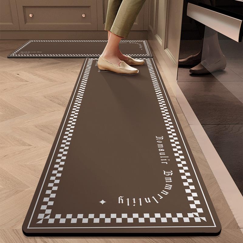 1/2pcs Simple Kitchen Floor Mat Home Long Absorbent Anti-Slip And Easy-To-Maintain Floor Mat Diatom Mud Carpet