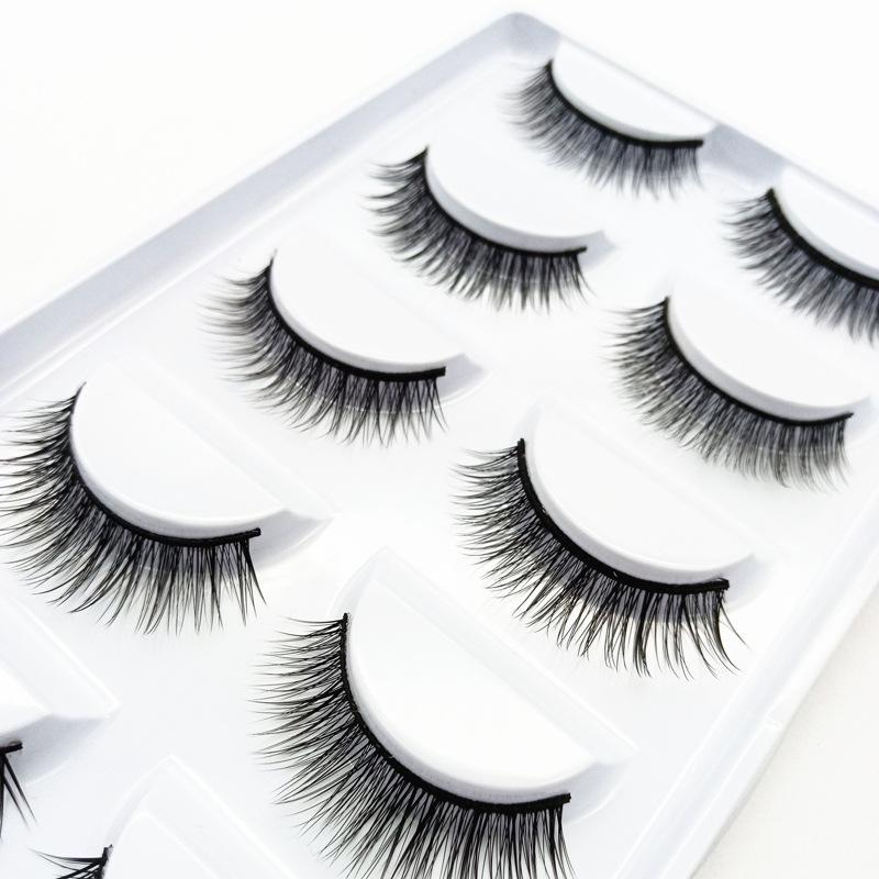 Five Pairs of Natural 3D Lifelike False Eyelashes – Thick, Soft, and Long for Easy Wear