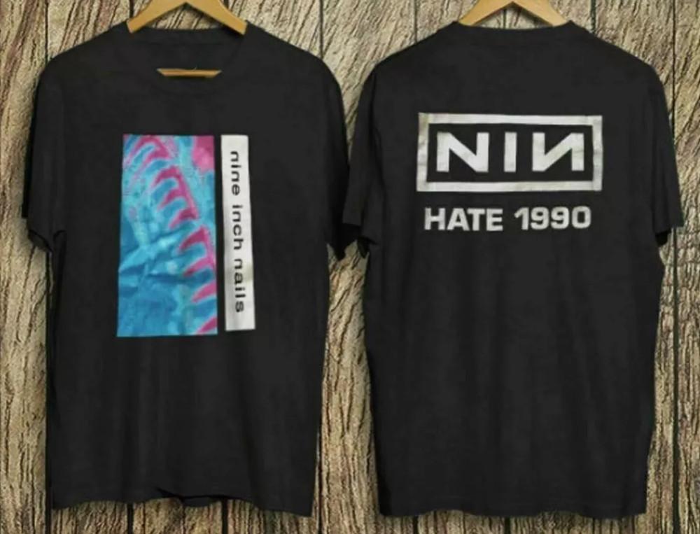 Vintage Nine Inch Nails Hate 1990 Band Rock Trent T-Shirt