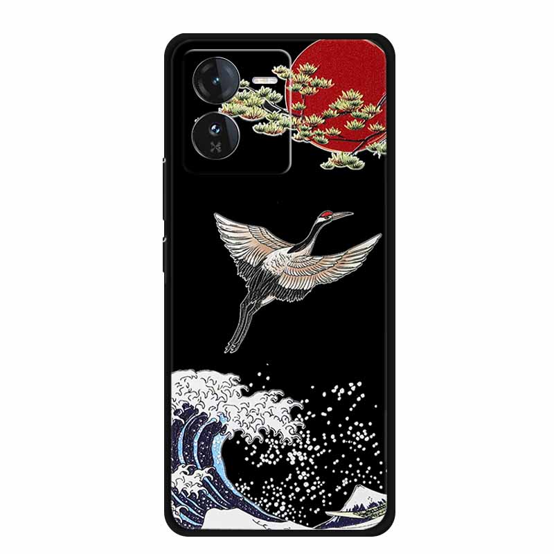 3D Emboss Case For Vivo iQOO Z9 x Phone Case Shockproof Black Silicone Soft Back Cover For Vivo iQOO Z9x Y37 Pro Case Z 9 x Capa
