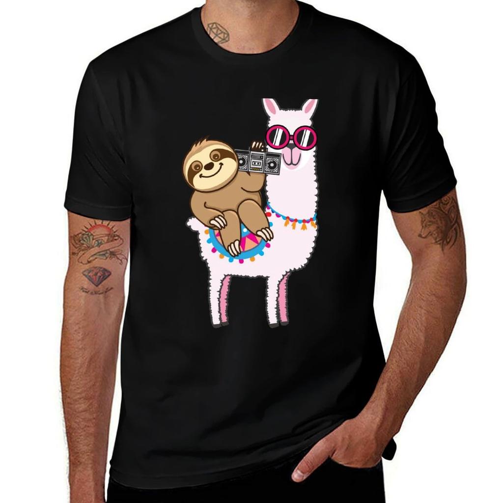 Sloth Llama Tshirt Big And Tall Short Sleeve Tee