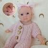 Mini 8 Inch Solid Silicone Simulation Doll Bettie Pink Sweater Romper Cute Reborn Doll Soft Touch Stretchable Limbs Children's Day New Year's Day Gift