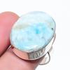 Bague Bague en Argent Sterling 925 Pierre Précieuse Larimar Natural Republic Taille 7.5 AR-17226