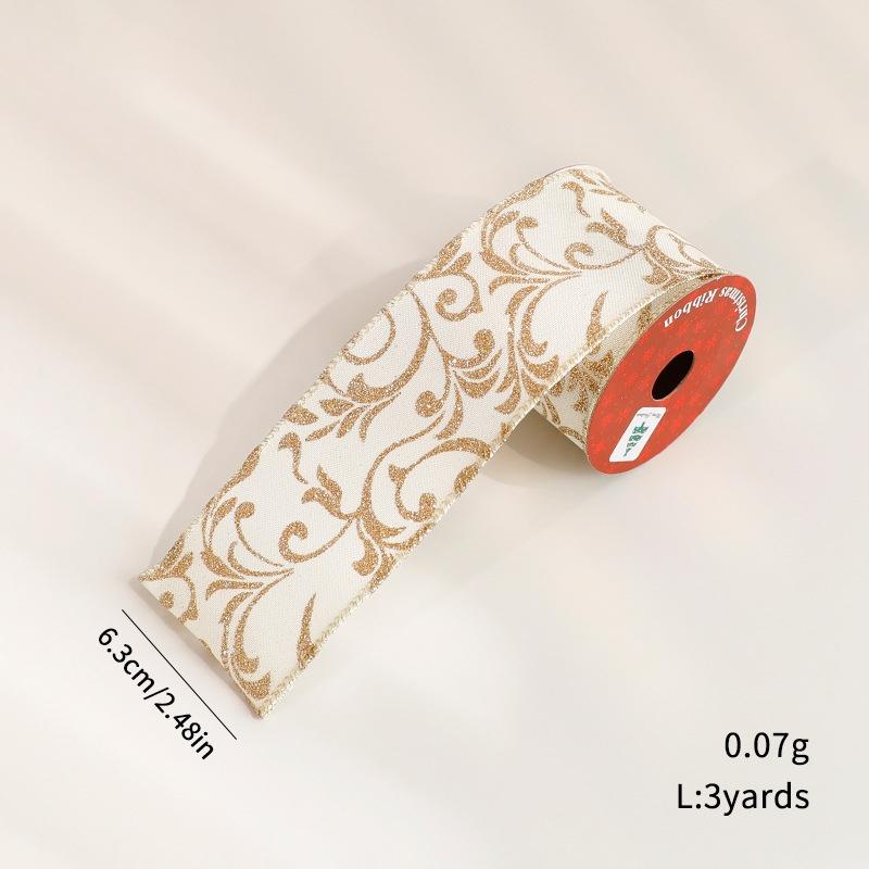 

3 Met Stamping Christmas Ribbon Diy Home Room Christmas Tree Decoration Cake Bouquet Gift Packing Decor 2026 Year Navidad