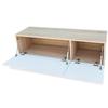 Meuble TV - vidaXL - 120x40x34cm - Chêne et blanc - Design contemporain - 2 compartiments