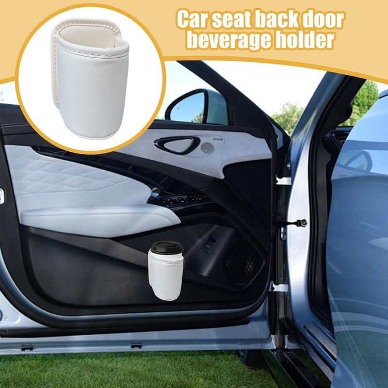 Car Door Cup Holder Leather Automotive Drink Rack Storage Bin Auto Back Seat Cup Holder Organizer Universal Car Accessories