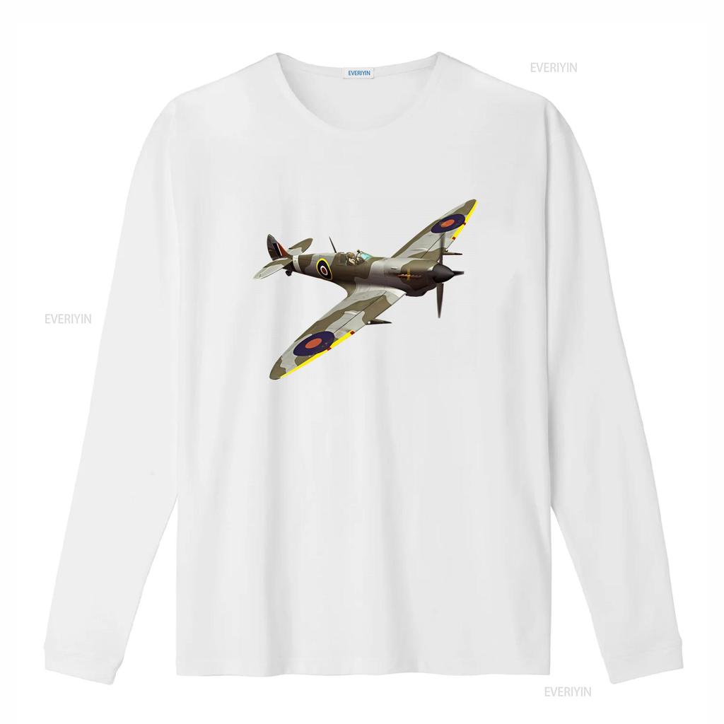 Vintage Supermarine Spitfire Flying Solo Mens Cotton T Shirt Retro Military Aviation Design Comfortable Fit Perfect for