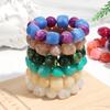 Acrylic Chunky Irregular Square Round Beaded Bracelet for Women European and American Simple Bracelet Fashion Hand Accessories