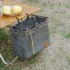 Canvas Table Side Storage Bag Foldable Portable Camping Canvas Bags Large Capacity Picnic Tableware Organizer Bag Picnic